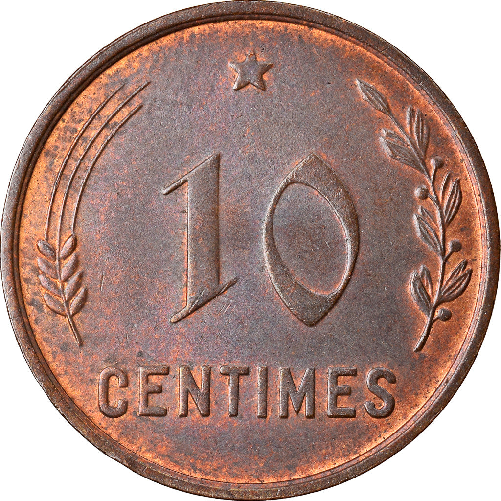 Munten, Luxemburg, Charlotte, 10 Centimes, 1930, PR, Bronze, KM:41