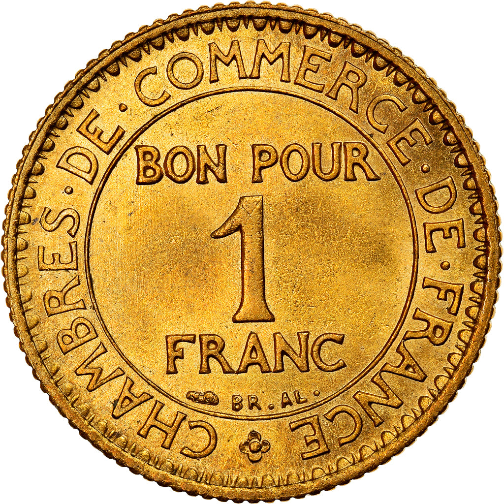 Coin, France, Chambre de commerce, Franc, 1922, Paris, MS(63), Aluminum-Bronze