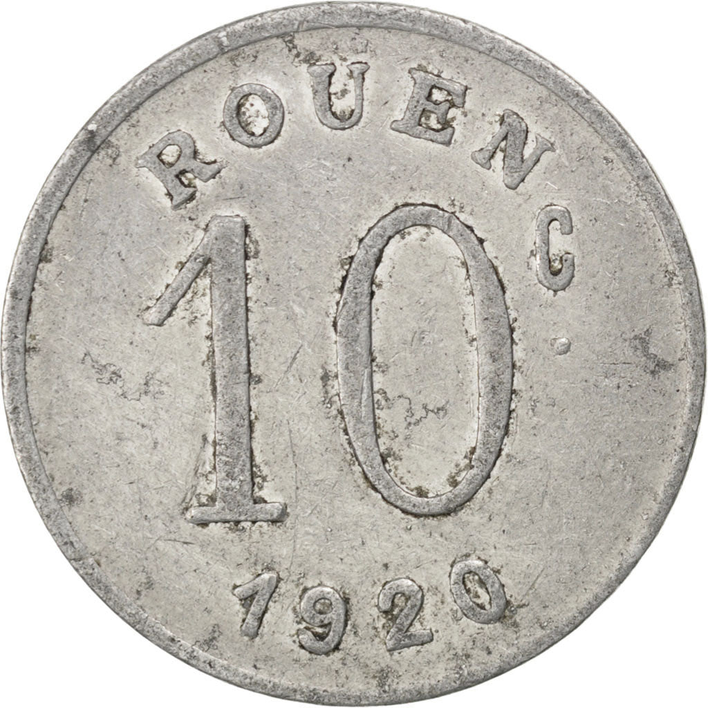 Rouen, Ligue des Commerçants, 10 Centimes 1920, Elie 15.2