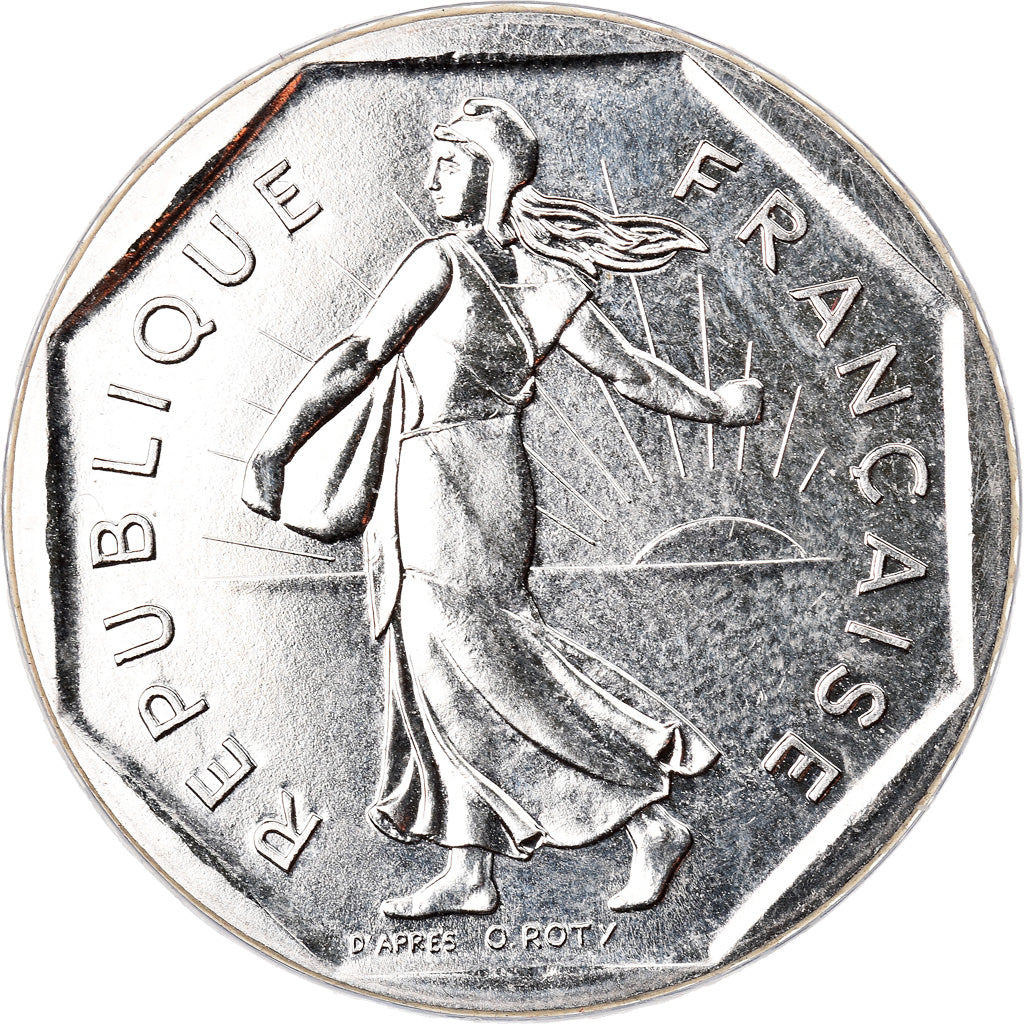 Münze, Frankreich, Semeuse, 2 Francs, 1993, Medal alignment, STGL, Nickel