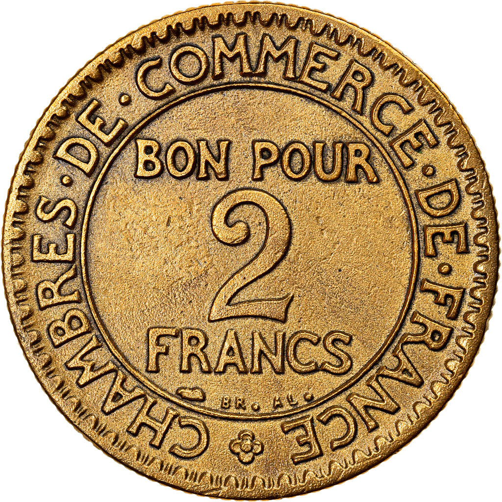 Munten, Frankrijk, Chambre de commerce, 2 Francs, 1927, Paris, FR+