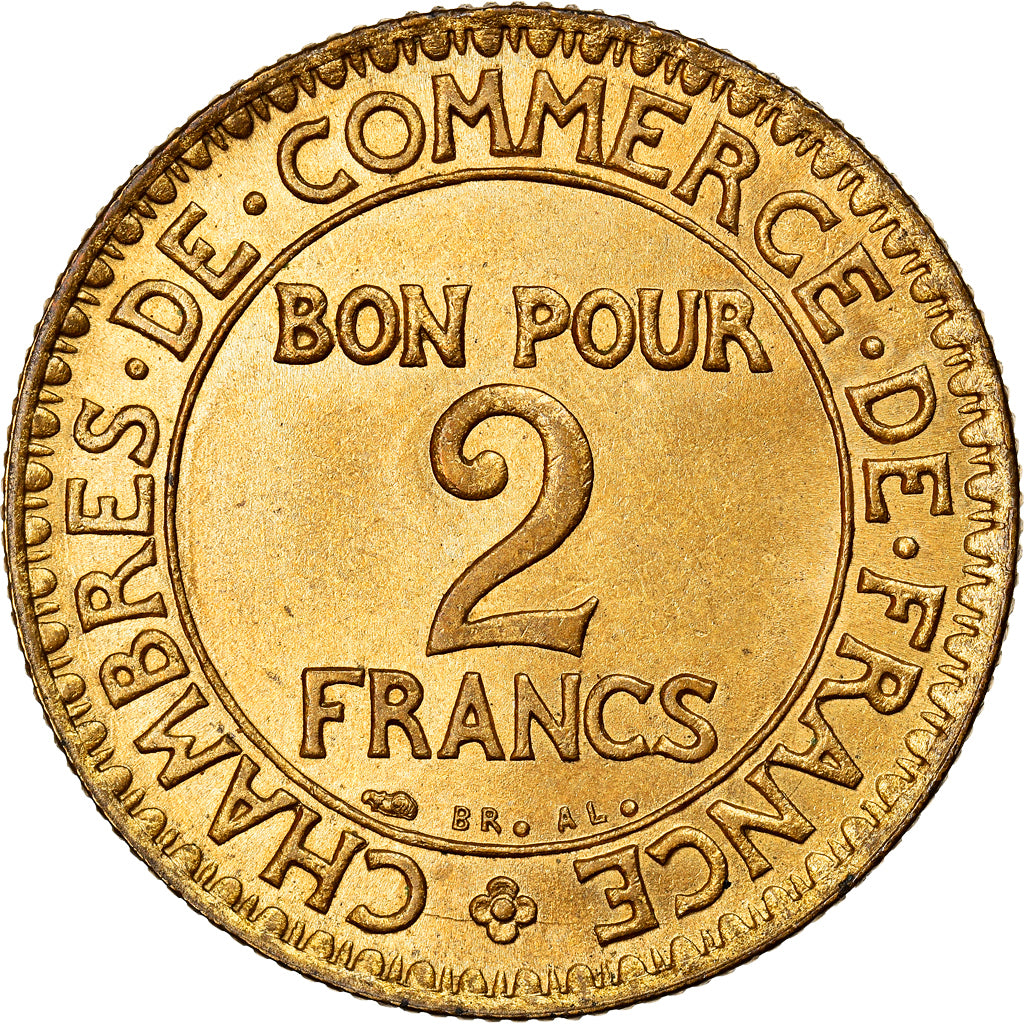 Moneta, Francia, Chambre de commerce, 2 Francs, 1925, Paris, SPL-