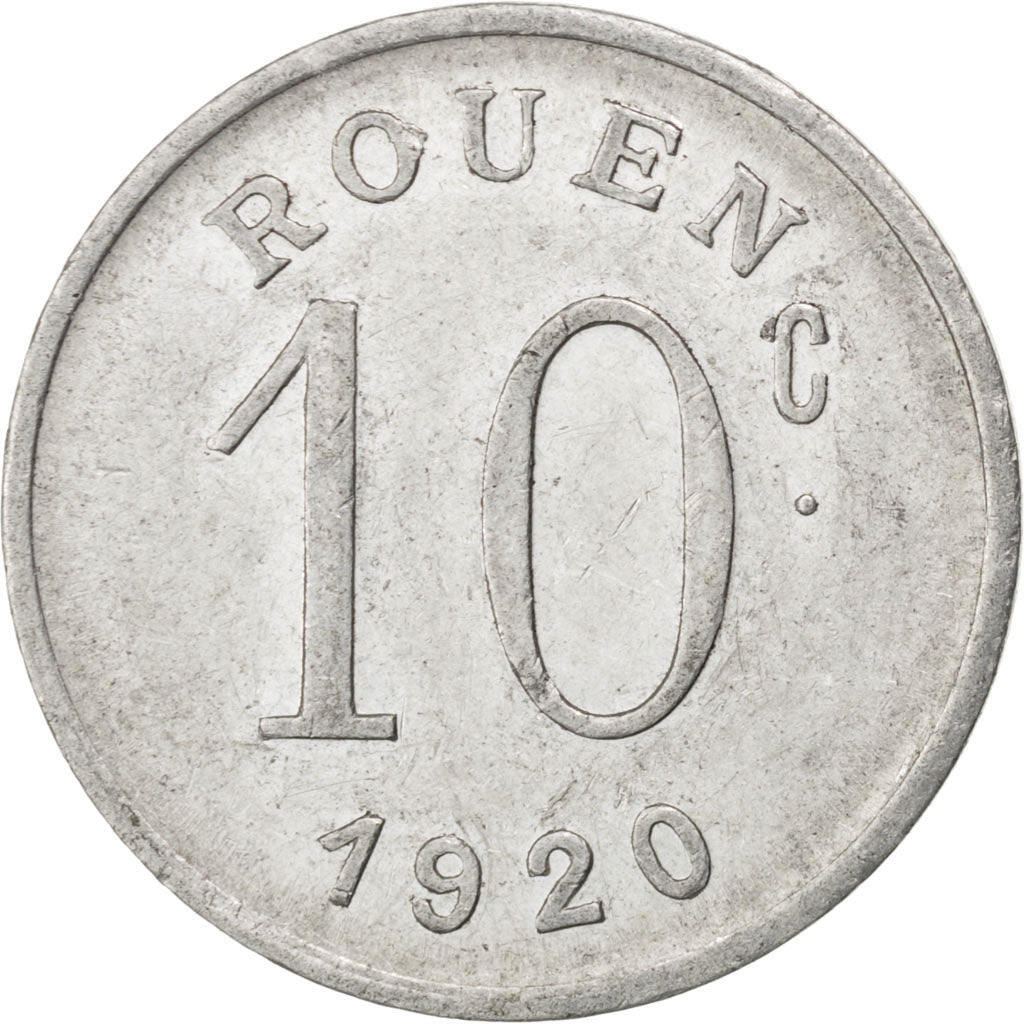 Rouen, Ligue des Commerçants, 10 Centimes 1920, Elie 15.2