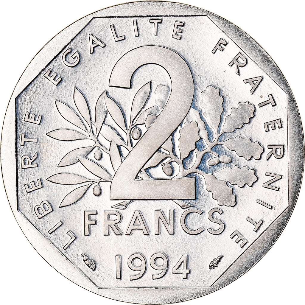 Moneta, Francia, Semeuse, 2 Francs, 1994, Paris, Proof, SPL+, Nichel, KM:942.2
