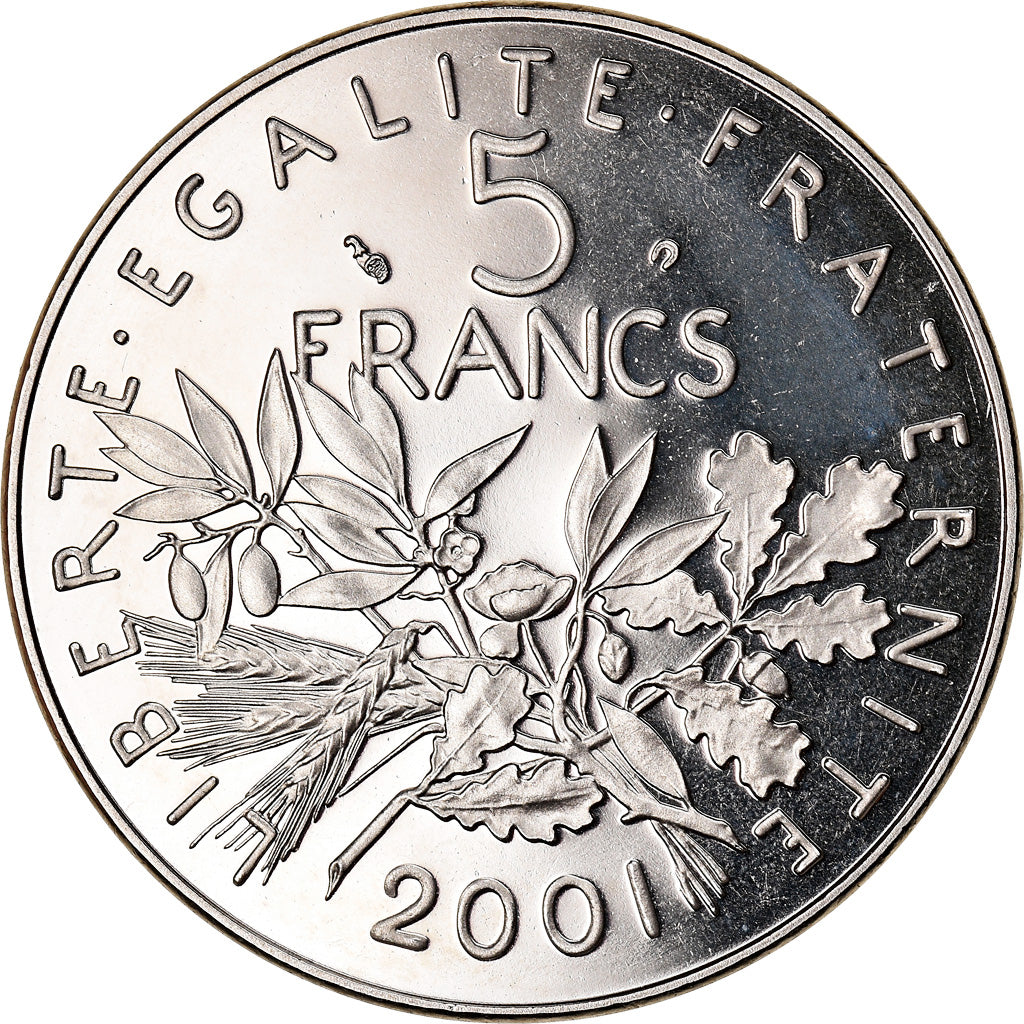 Monnaie, France, Semeuse, 5 Francs, 2001, Paris, SPL+, Nickel Clad