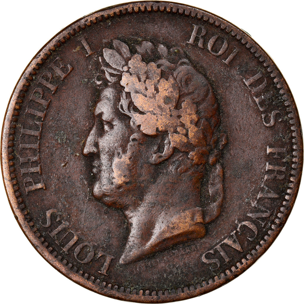 Moneda, COLONIAS FRANCESAS, Louis - Philippe, 10 Centimes, 1839, Paris, BC+