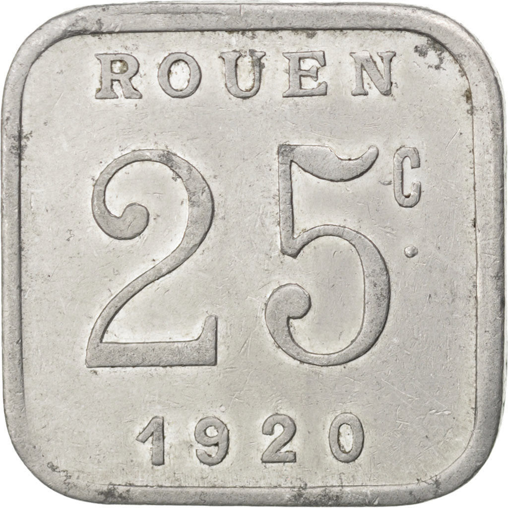 France, 25 Centimes, 1920, EF(40-45), Aluminium, Elie #15.3, 1.29