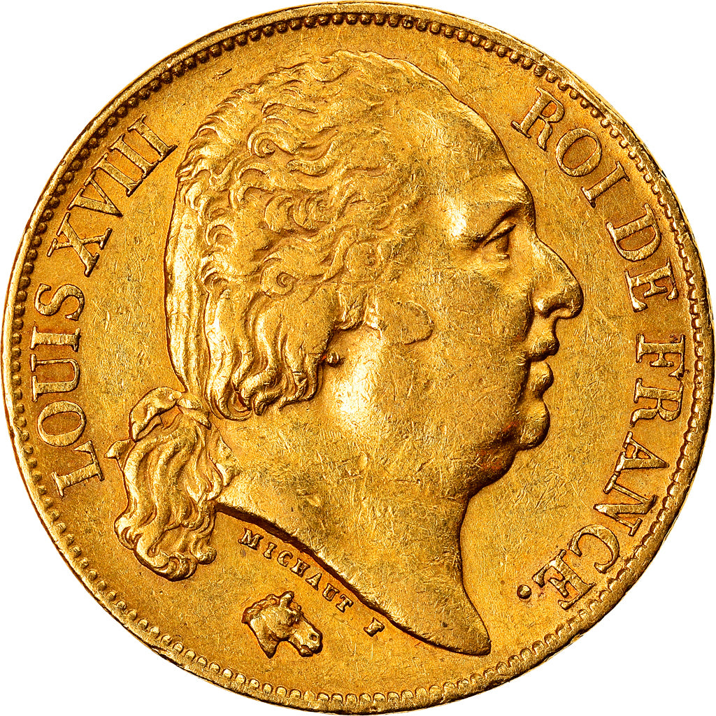 Münze, Frankreich, Louis XVIII, 20 Francs, 1817, Paris, SS, Gold, KM:712.1