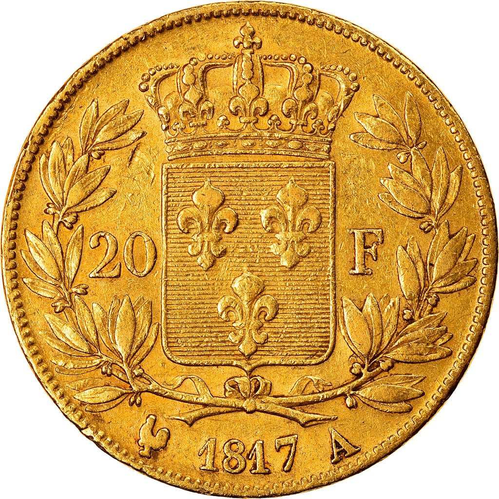 Münze, Frankreich, Louis XVIII, 20 Francs, 1817, Paris, SS, Gold, KM:712.1