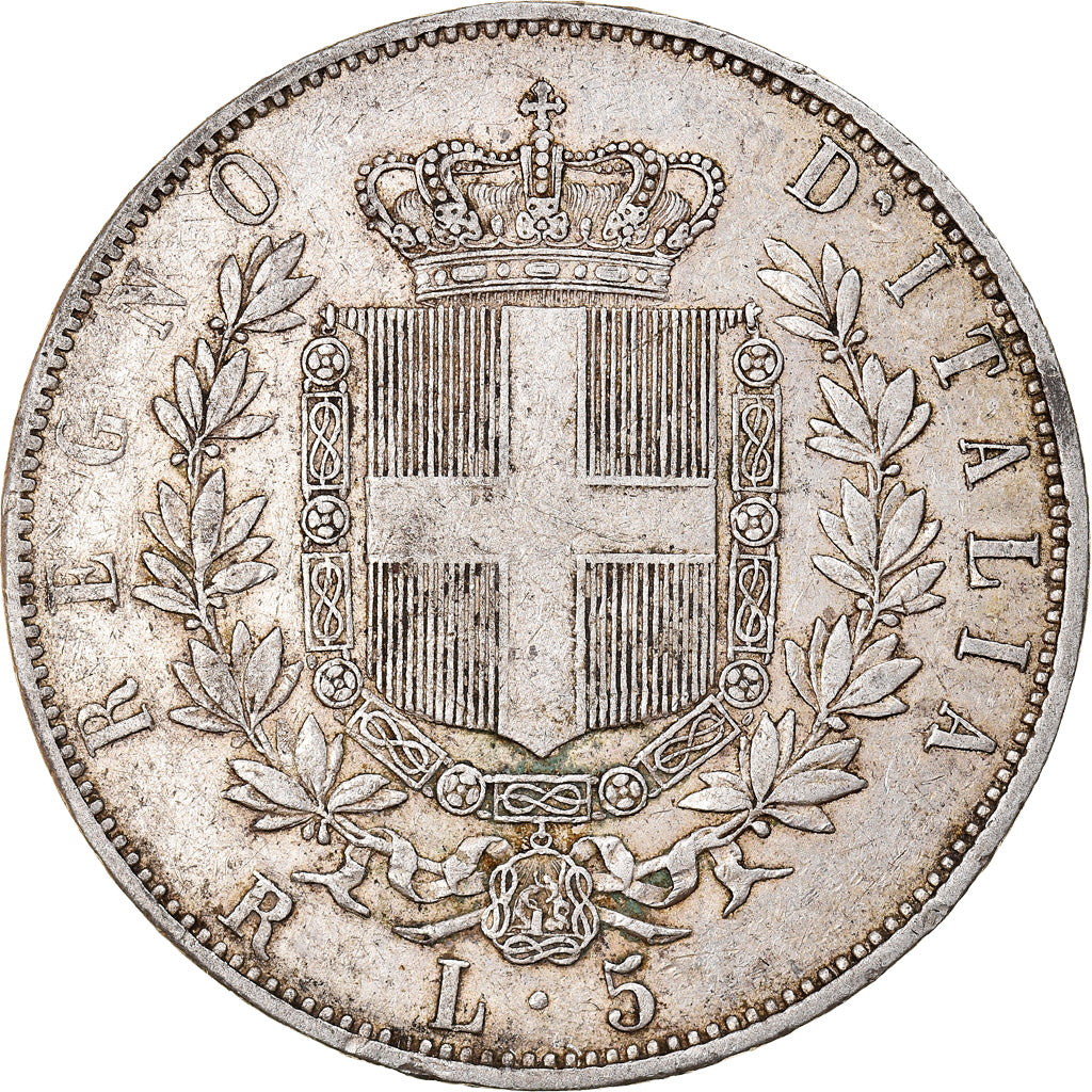 Münze, Italien, Vittorio Emanuele II, 5 Lire, 1875, Rome, SS, Silber, KM:8.4