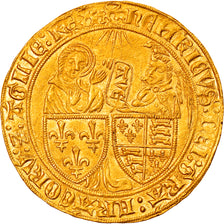 Moneta, Francja, Henri VI de Lancastre, Salut d'or, Le Mans, MS(60-62), Złoto