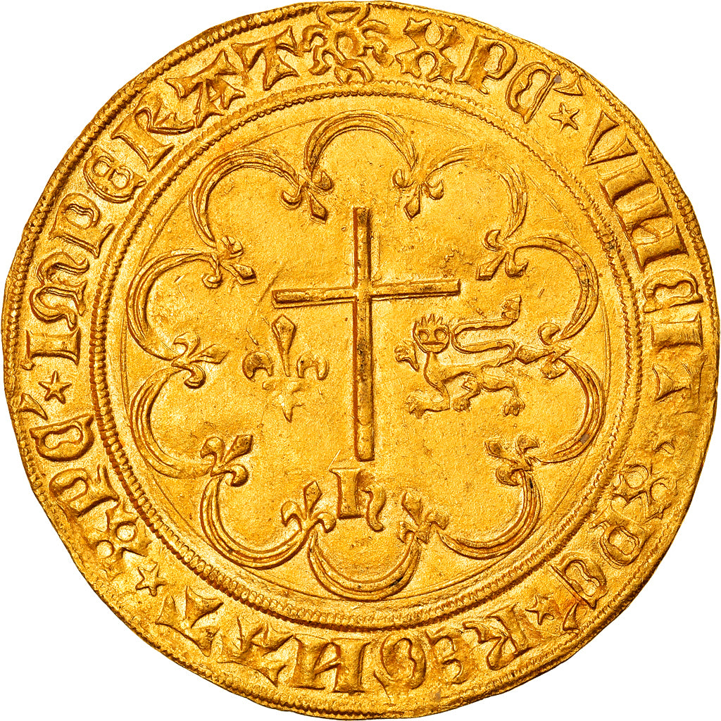 Munten, Frankrijk, Henri VI de Lancastre, Salut d'or, Le Mans, PR+, Goud