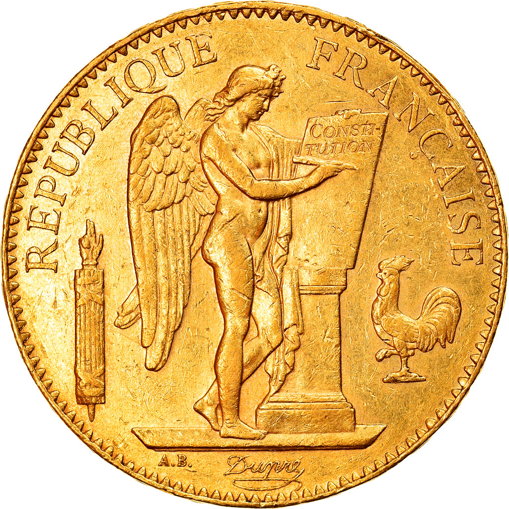 Moneta, Francia, Génie, 100 Francs, 1881, Paris, BB, Oro, KM:832, Gadoury:1137