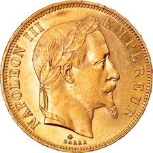 Munten, Frankrijk, Napoleon III, 50 Francs, 1865, Paris, ZF+, Goud, Gadoury:1112