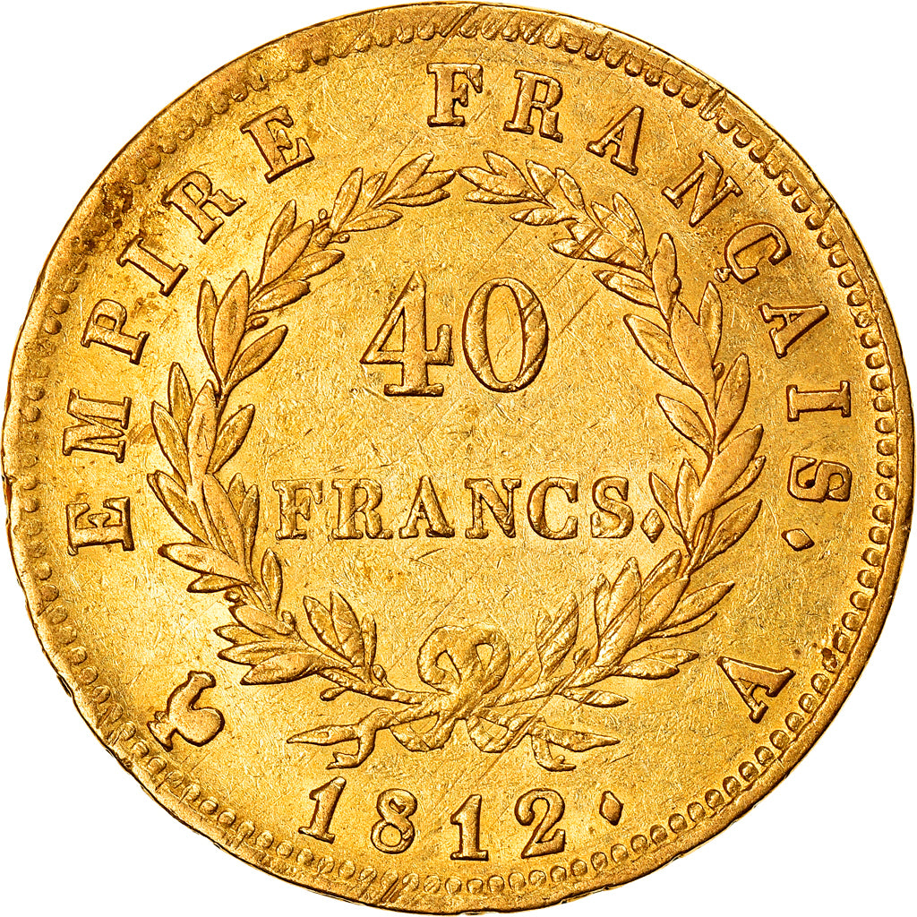 Münze, Frankreich, Napoléon I, 40 Francs, 1812, Paris, SS, Gold, KM:696.1
