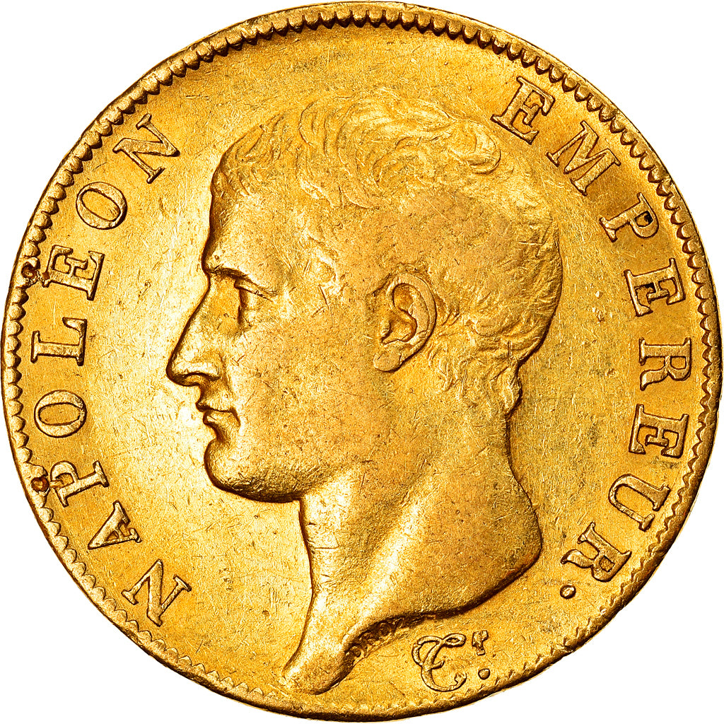 Moneta, Francia, Napoléon I, 40 Francs, AN 14, Paris, BB, Oro, KM:664.1