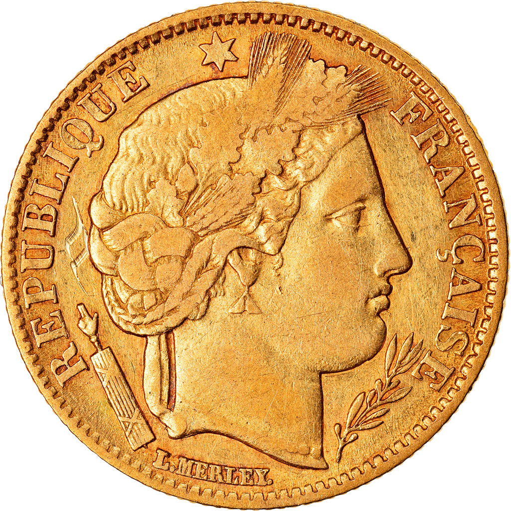 Coin, France, Cérès, 10 Francs, 1851, Paris, VF(30-35), Gold, KM:770
