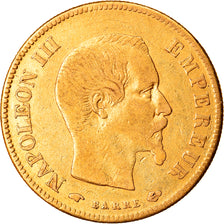 Moneta, Francia, Napoleon III, 10 Francs, 1856, Paris, MB, Oro, KM:784.3