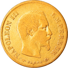 Moneda, Francia, Napoleon III, Napoléon III, 10 Francs, 1857, Paris, BC+, Oro