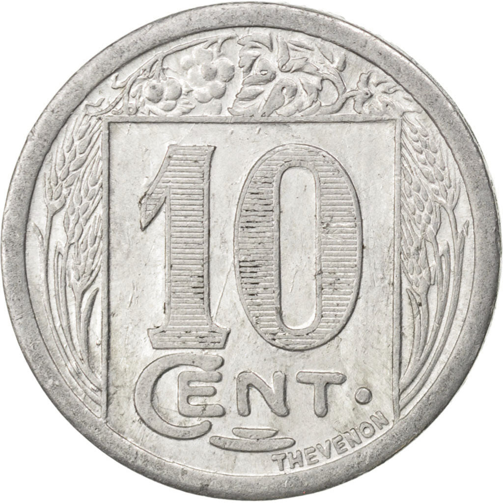 France, 10 Centimes, 1922, EF(40-45), Aluminium, Elie #10.2, 1.31