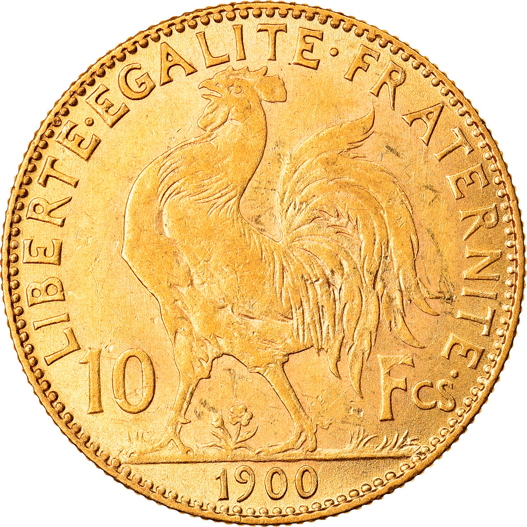 Moneta, Francia, Marianne, 10 Francs, 1900, Paris, BB, Oro, KM:846, Gadoury:1017