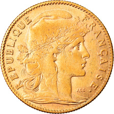 Munten, Frankrijk, Marianne, 10 Francs, 1906, Paris, ZF, Goud, KM:846