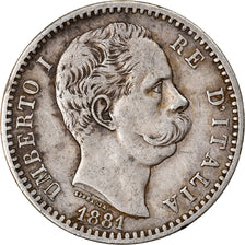 Moneta, Italia, Umberto I, 2 Lire, 1881, Rome, MB+, Argento, KM:23