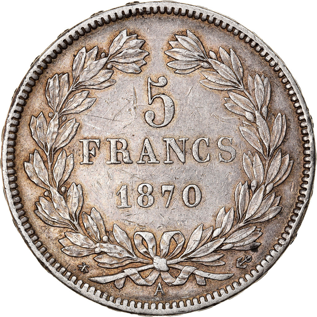 Monnaie, France, Cérès, 5 Francs, 1870, Paris, TTB, Argent, Gadoury:742