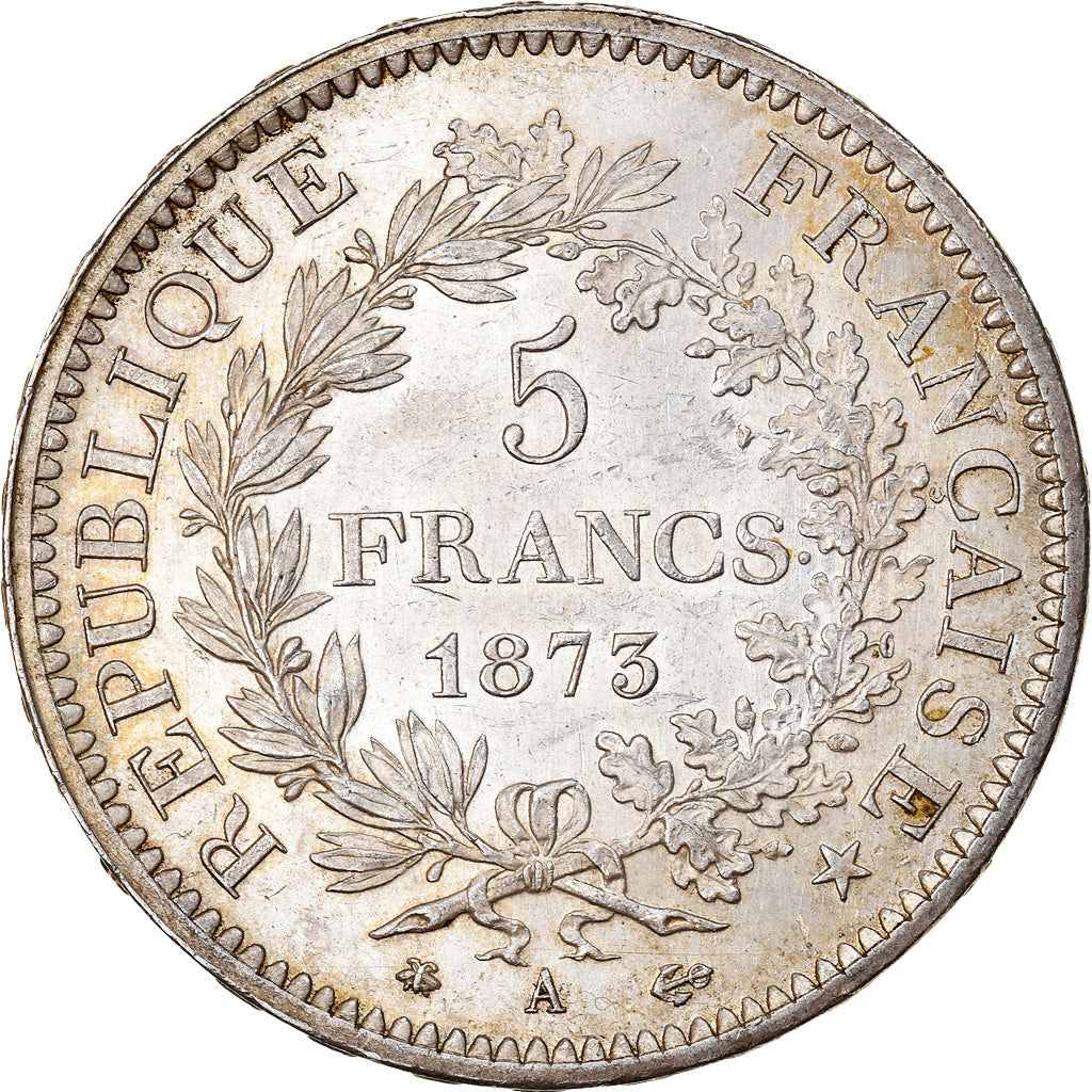 Moneta, Francia, Hercule, 5 Francs, 1873, Paris, SPL-, Argento, KM:820.1