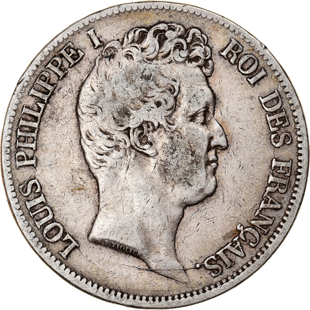 Moneda, Francia, Louis-Philippe, 5 Francs, 1831, Paris, BC+, Plata, KM:735.1