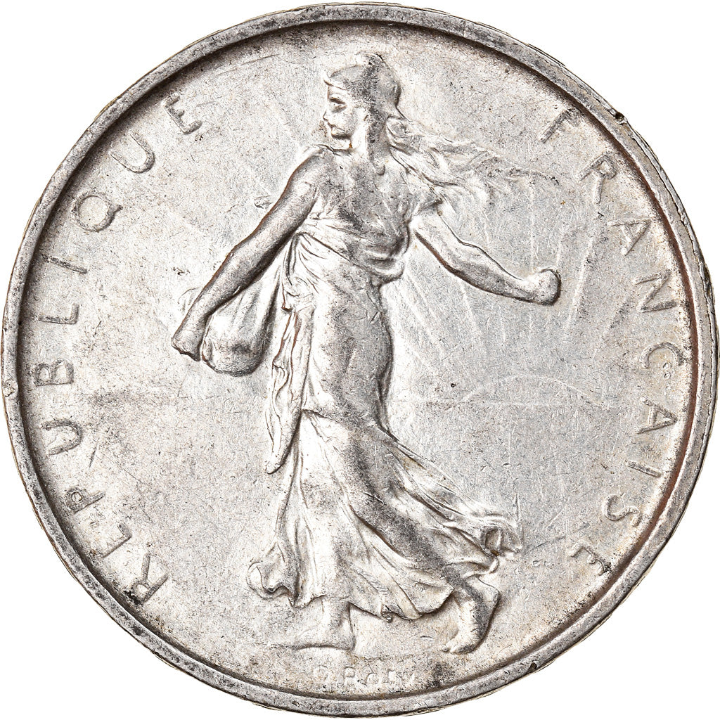 Moeda, França, Semeuse, 5 Francs, 1967, Paris, EF(40-45), Prata, KM:926