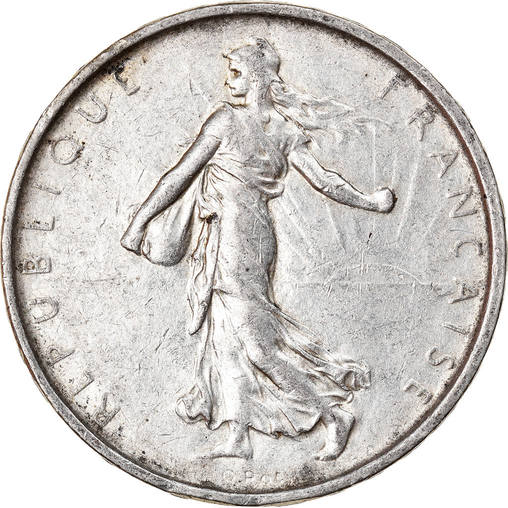 Moeda, França, Semeuse, 5 Francs, 1967, Paris, EF(40-45), Prata, KM:926