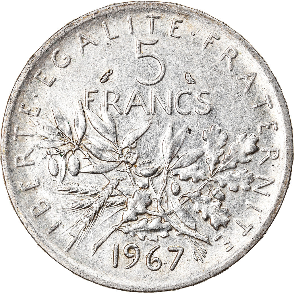 Monnaie, France, Semeuse, 5 Francs, 1967, Paris, TTB+, Argent, Gadoury:770