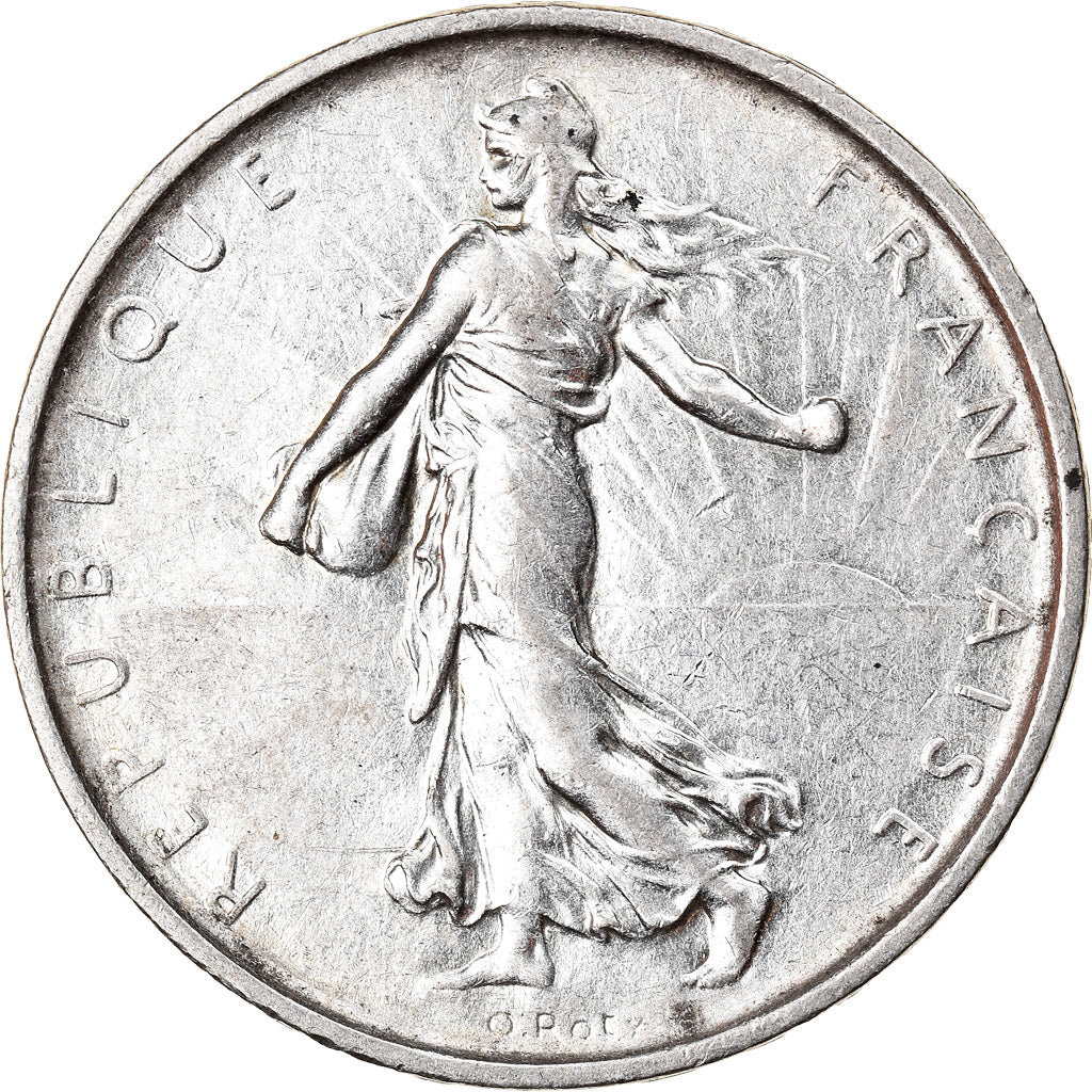 Münze, Frankreich, Semeuse, 5 Francs, 1967, Paris, VZ, Silber, KM:926