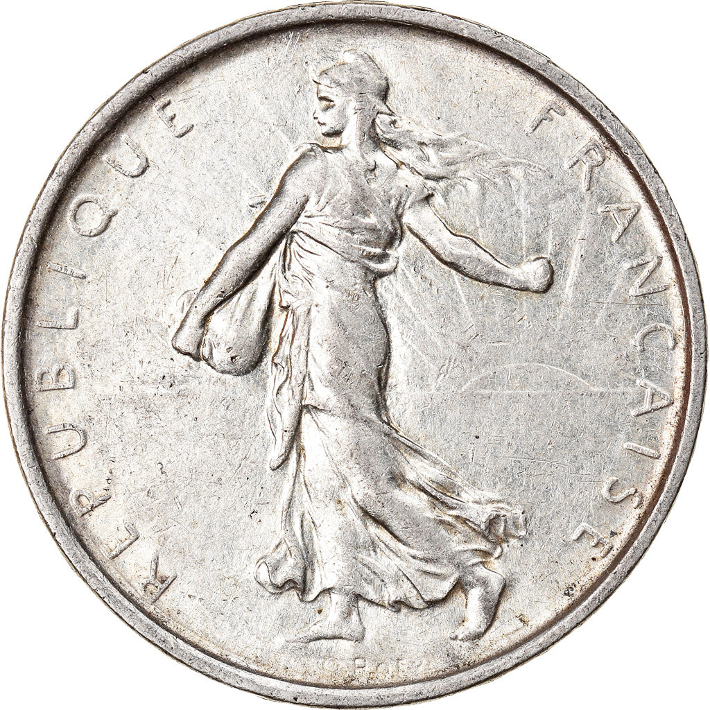 Munten, Frankrijk, Semeuse, 5 Francs, 1968, ZF, Zilver, KM:926, Gadoury:770