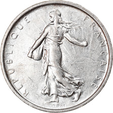 Moeda, França, Semeuse, 5 Francs, 1968, AU(50-53), Prata, KM:926, Gadoury:770