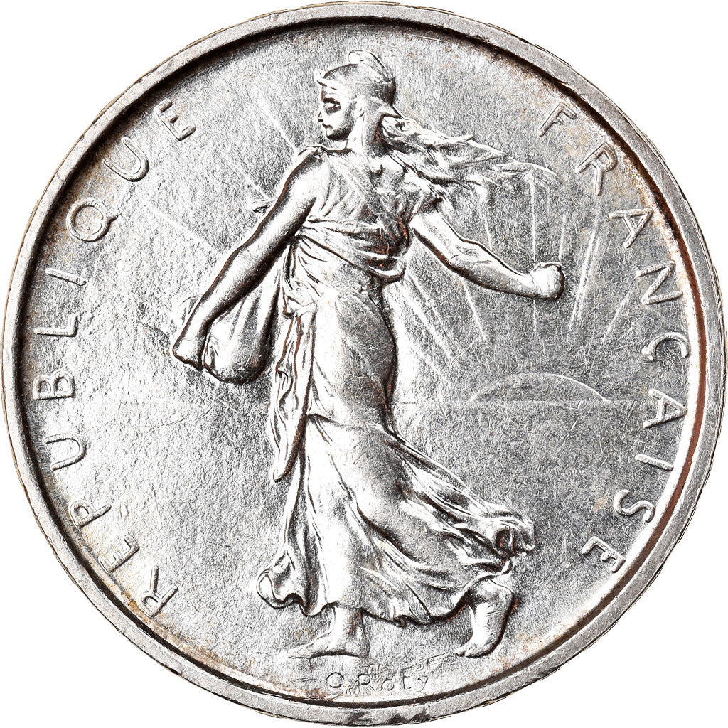 Moneda, Francia, Semeuse, 5 Francs, 1969, MBC+, Plata, KM:926, Gadoury:770