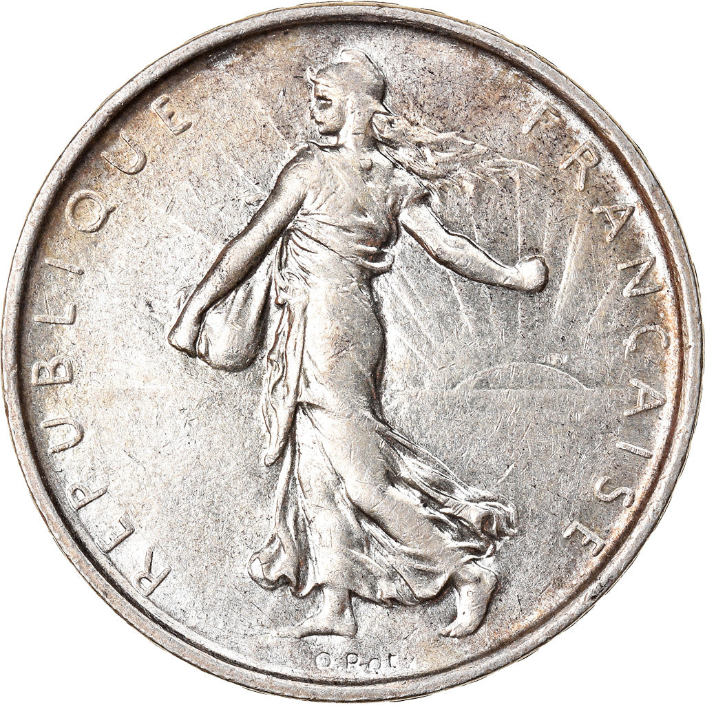Munten, Frankrijk, Semeuse, 5 Francs, 1969, ZF+, Zilver, KM:926, Gadoury:770