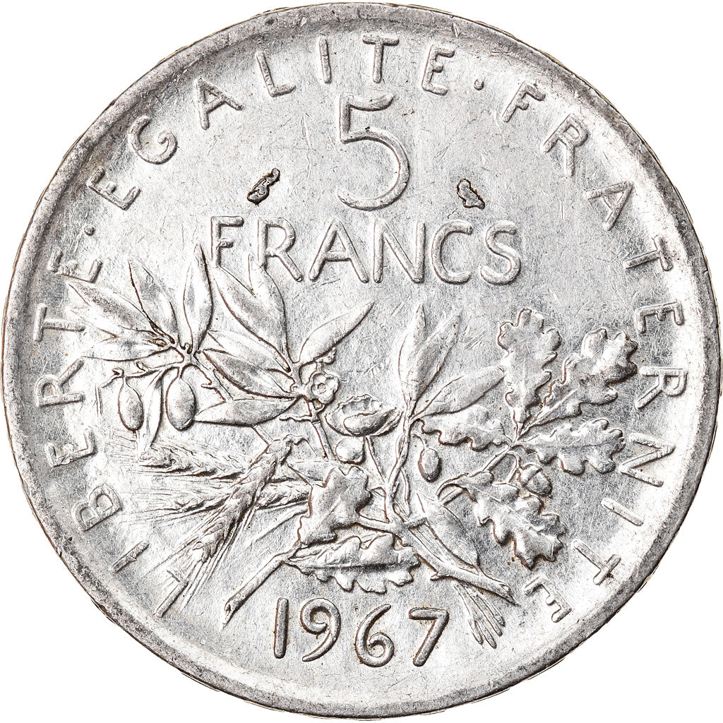 Coin, France, Semeuse, 5 Francs, 1967, Paris, EF(40-45), Silver, KM:926