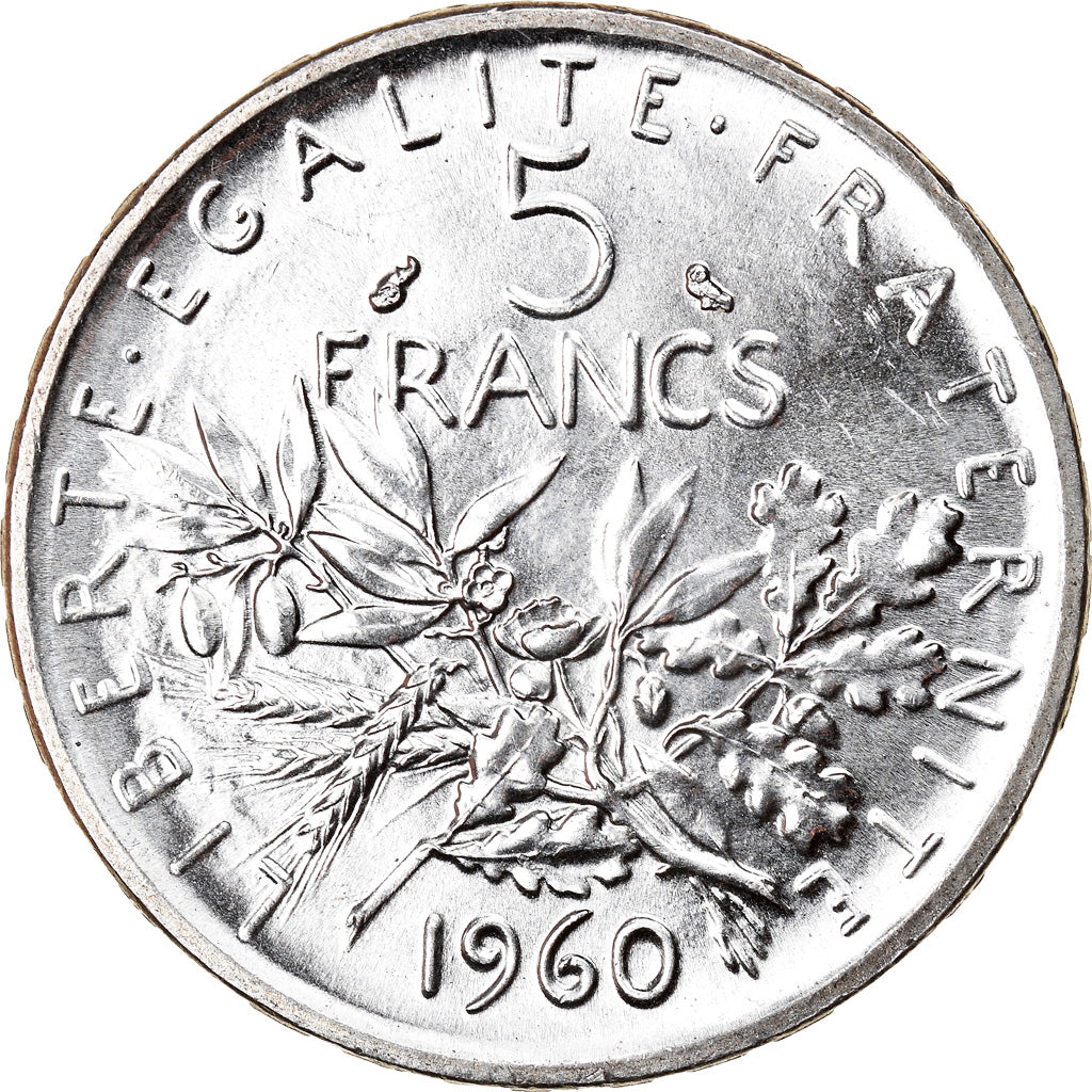 Monnaie, France, Semeuse, 5 Francs, 1960, SPL, Argent, Gadoury:770, KM:926