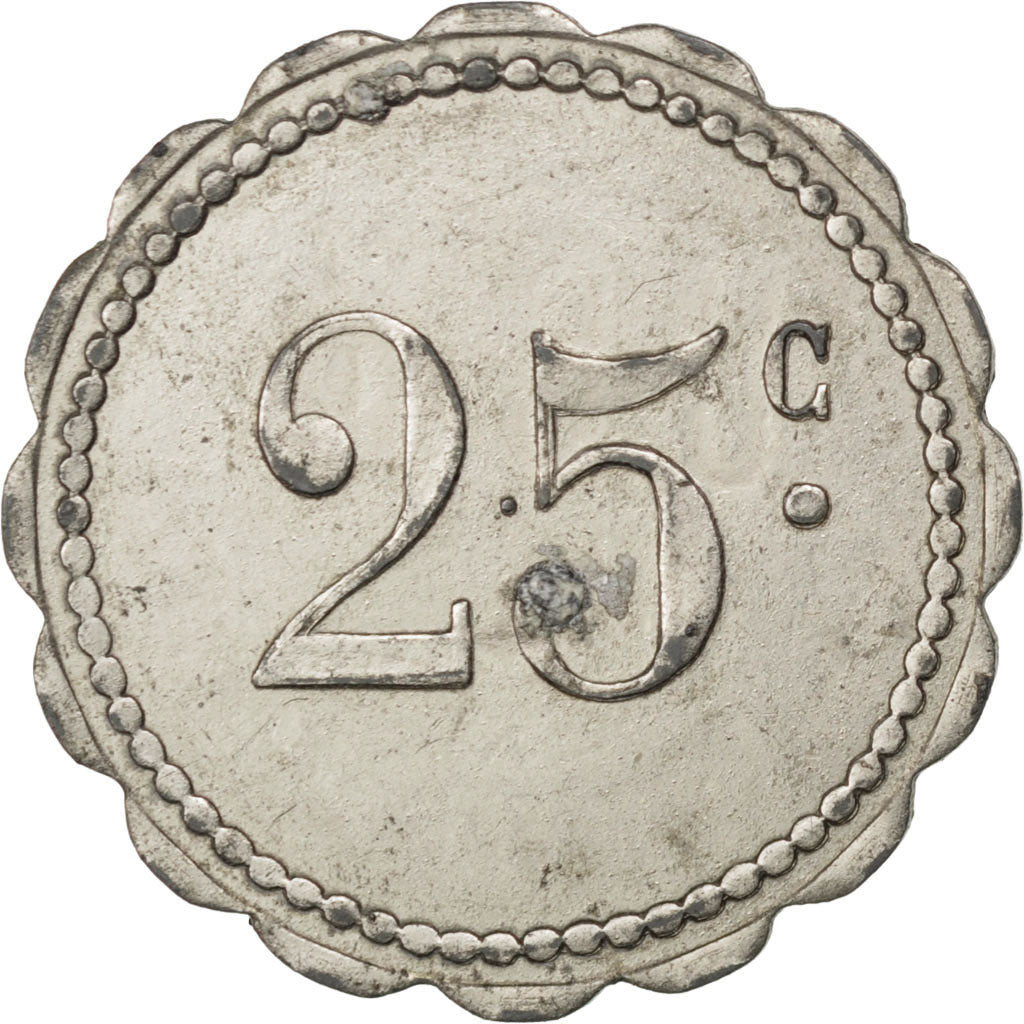 Monnaie, France, 25 Centimes, TTB, Zinc, Elie:10.1