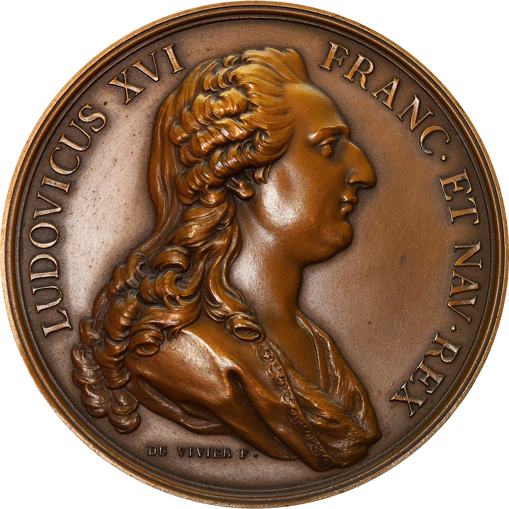 Frankrijk, Medaille, Louis XVI et Marie-Antoinette, History, Duvivier, Restrike