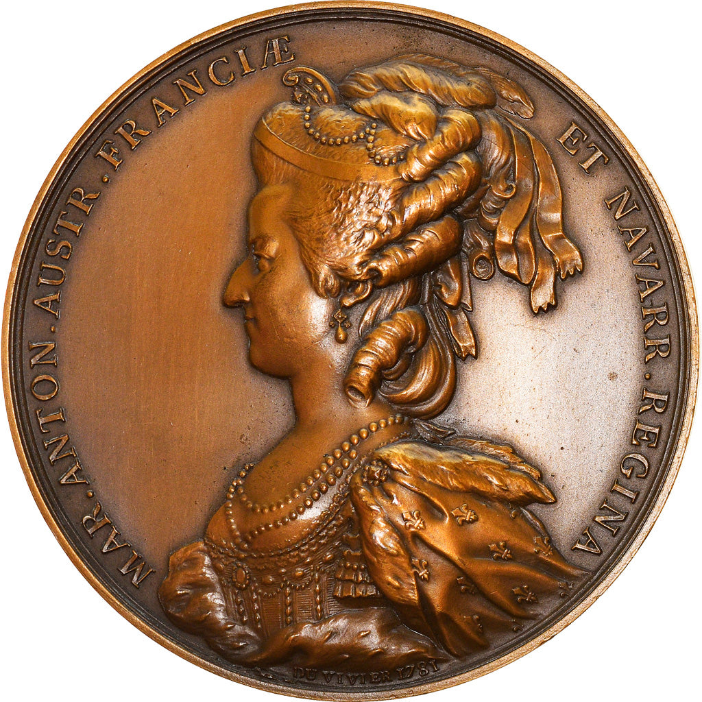 Frankrijk, Medaille, Louis XVI et Marie-Antoinette, History, Duvivier, Restrike