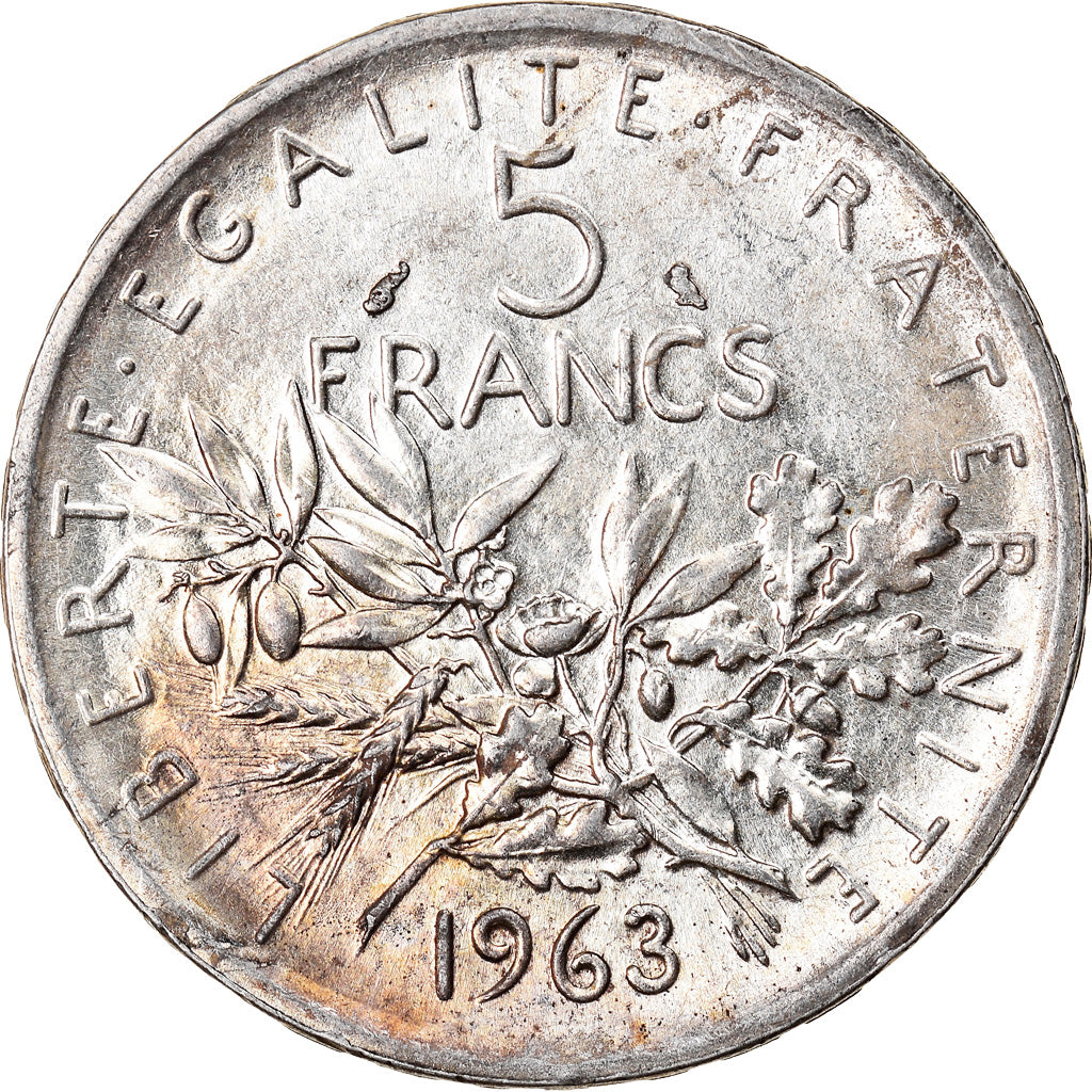 Monnaie, France, Semeuse, 5 Francs, 1963, Paris, SUP, Argent, Gadoury:770