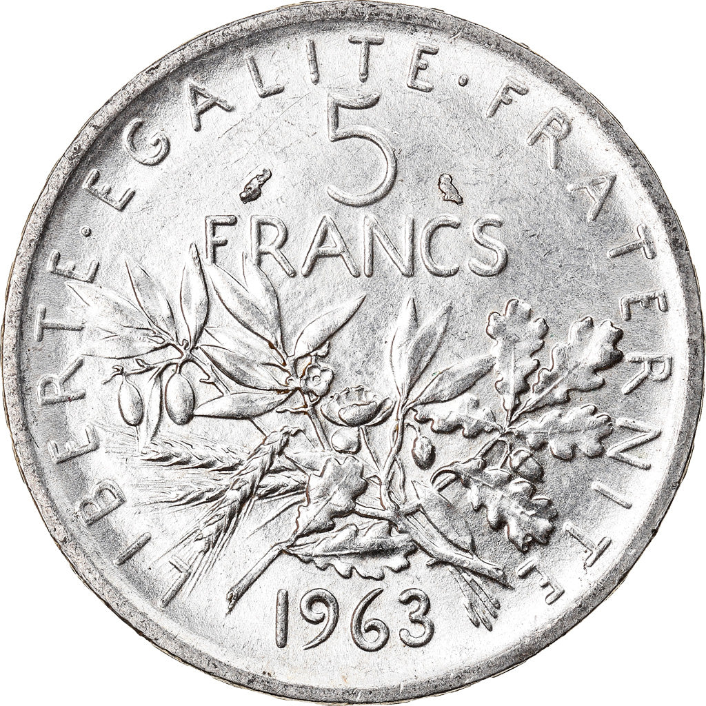 Monnaie, France, Semeuse, 5 Francs, 1963, Paris, SUP, Argent, Gadoury:770