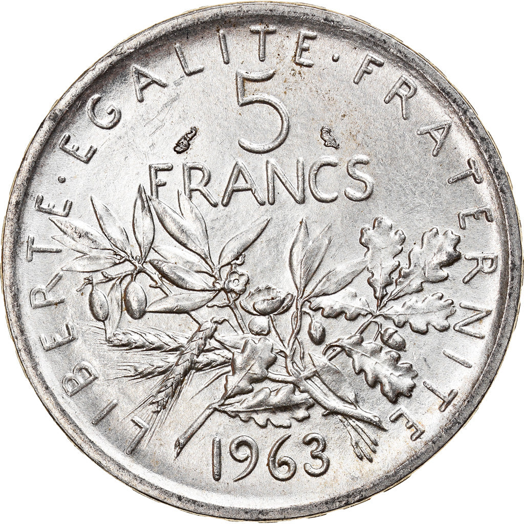 Monnaie, France, Semeuse, 5 Francs, 1963, Paris, SUP+, Argent, Gadoury:770