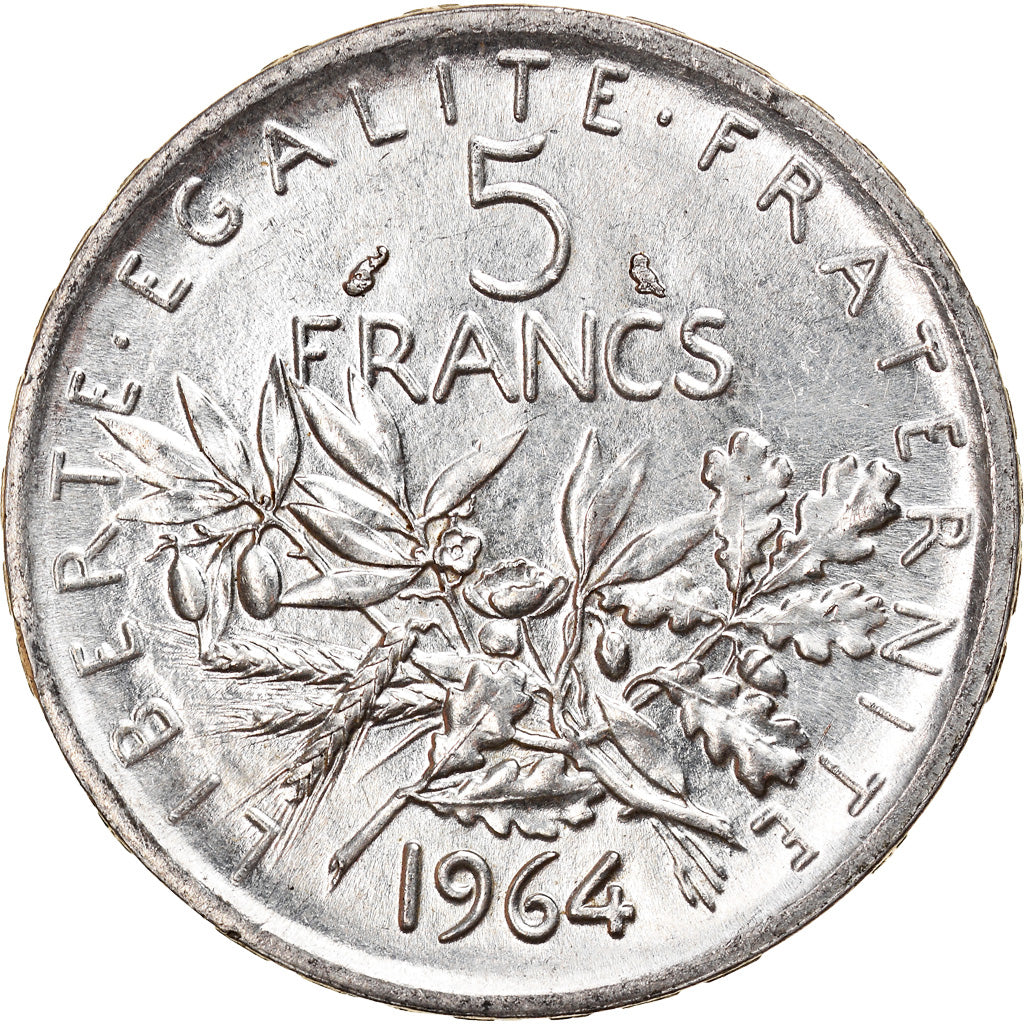 Moneta, Francia, Semeuse, 5 Francs, 1964, Paris, SPL, Argento, KM:926