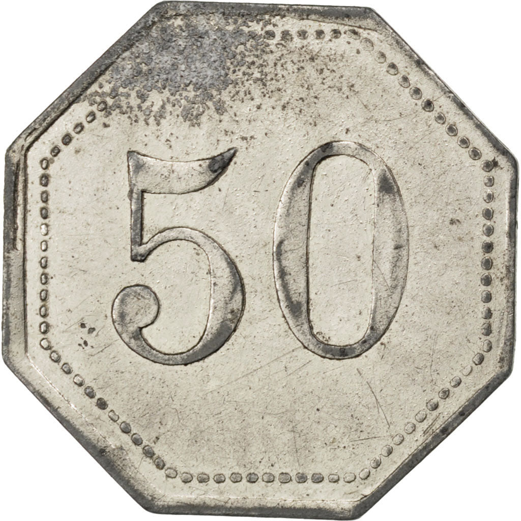 France, 50 Centimes, EF(40-45), Zinc, Elie #10.2, 2.11