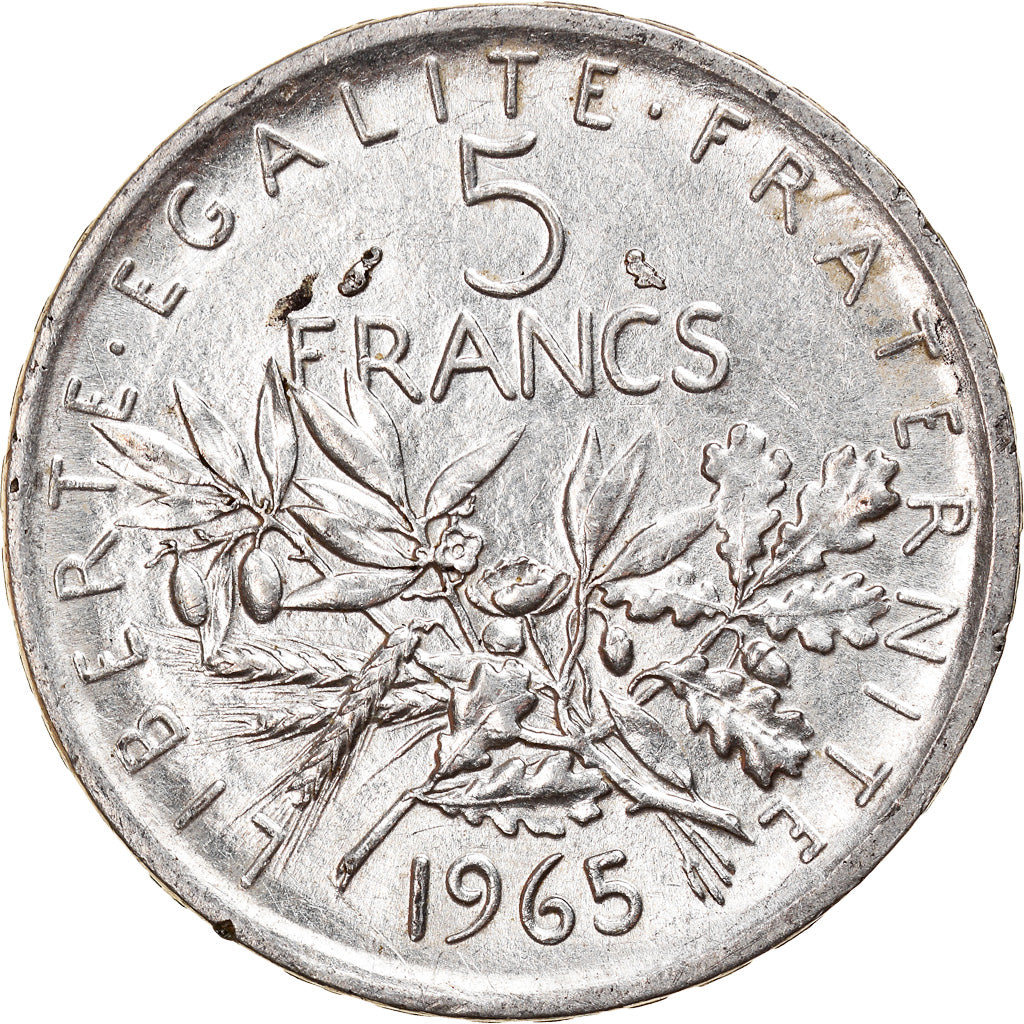 Monnaie, France, Semeuse, 5 Francs, 1965, SUP, Argent, Gadoury:770, KM:926