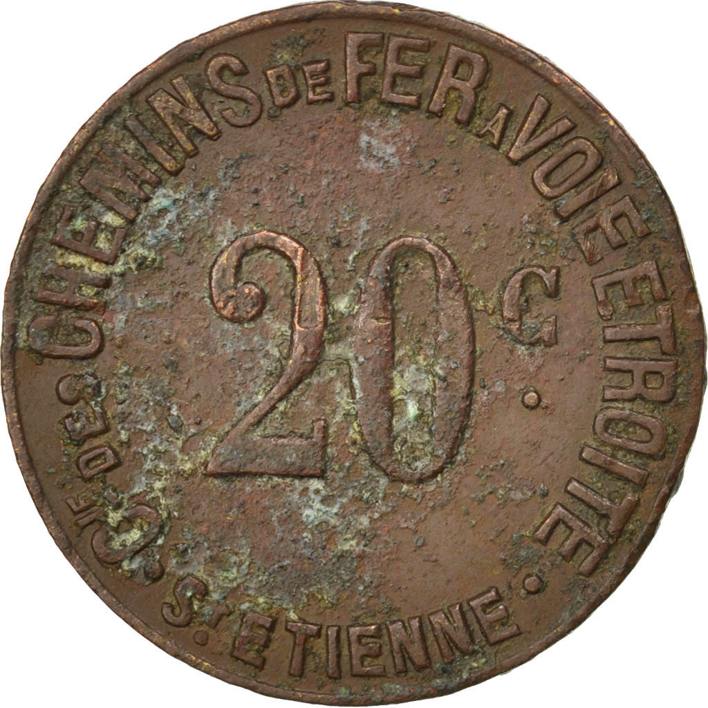 Coin, France, 20 Centimes, VF(20-25), Brass, Elie:C980.3a